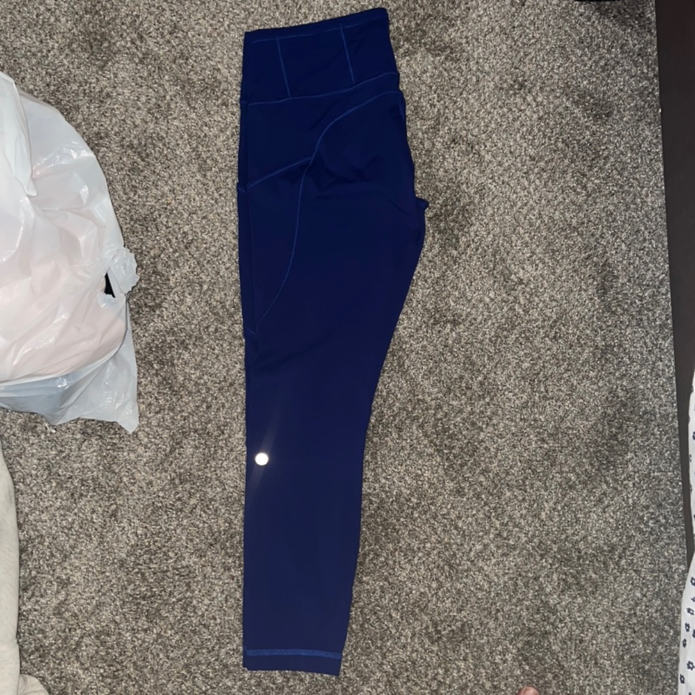Lululemon fast and free blue leggings